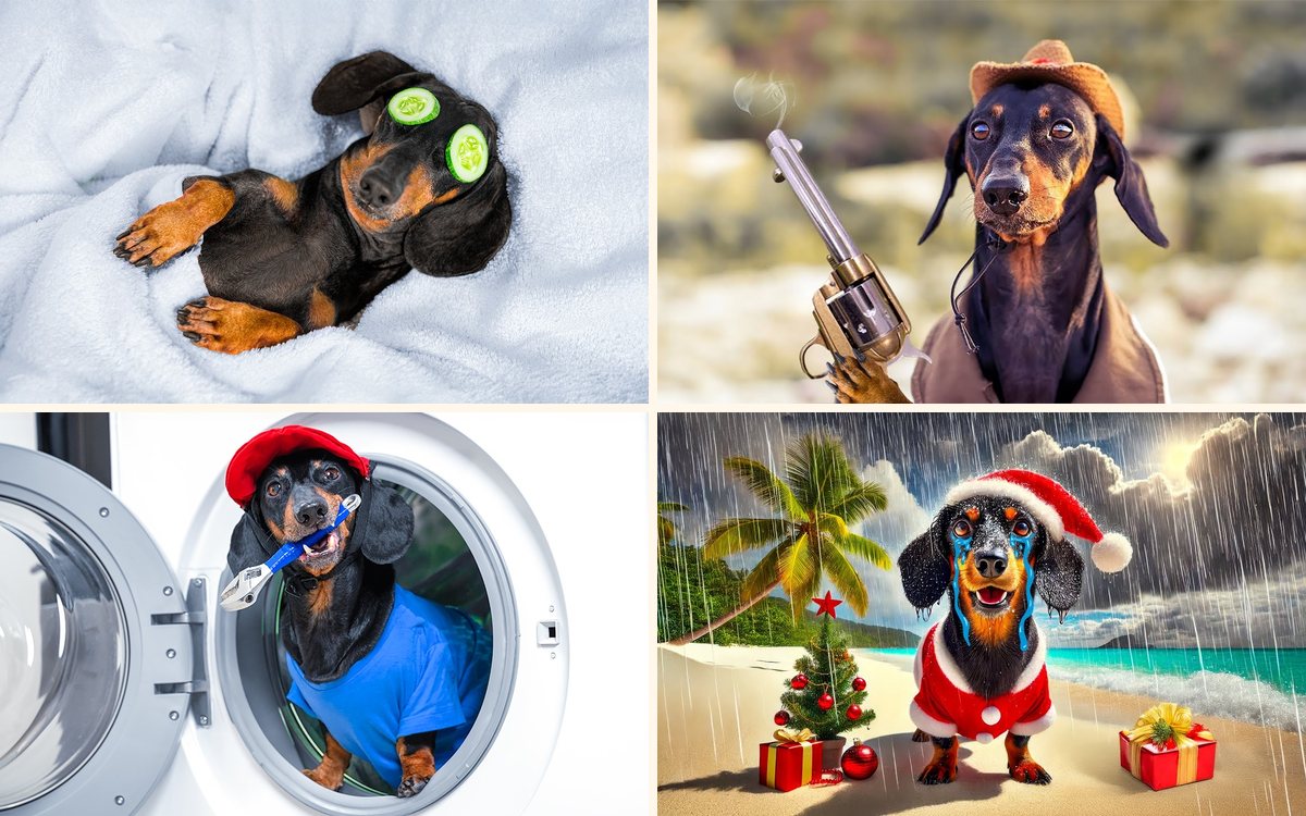 Doxie Din in four Doxie Din Show episodes