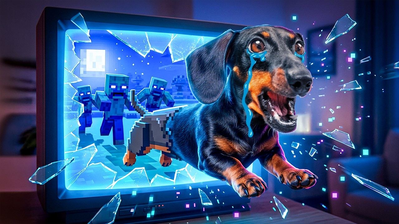 Dachshund Trapped in a Game?! Fights His Way Out!