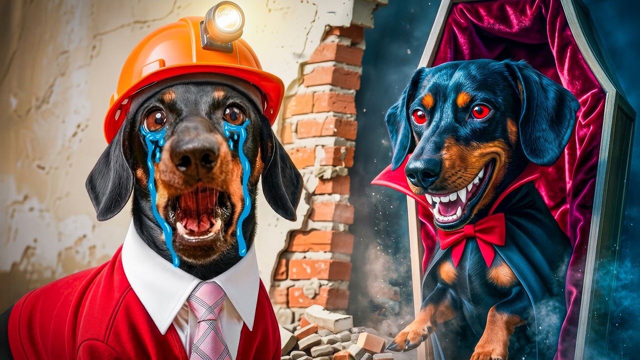 This Dachshund's Renovation Ended With a Vampire Bite!