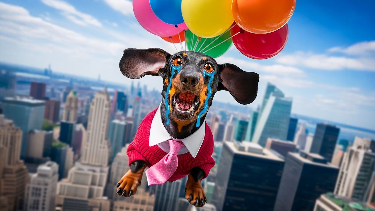 This Dachshund Tried a Viral Balloon Stunt… It Went Very WRONG!