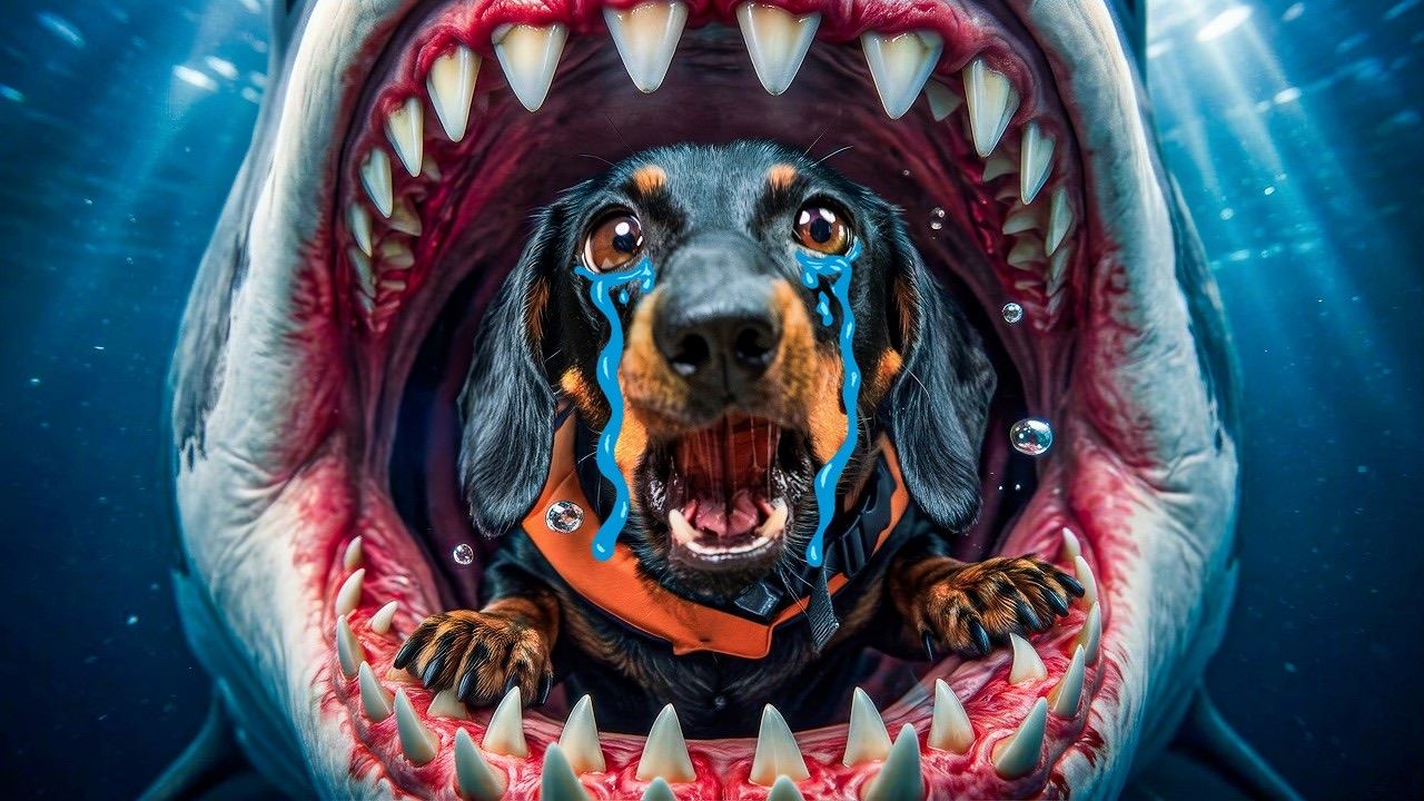 Dachshund Survives Shark Week (Wait, He’s INSIDE a Shark?!)